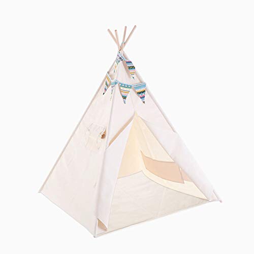 cozydots una Tienda India, Tipi Indio para los niños de 0-7 años, 150 cm de Altura, la Idea Juego Creativo para un niño y una niña, una Tienda India de Aventura (Basic)