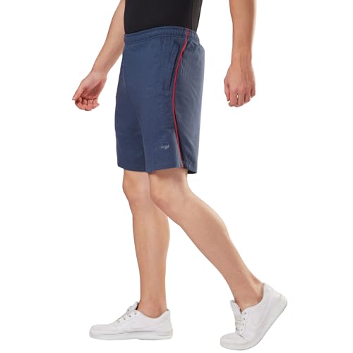 Image of berge' Men's Knits Cotton Polyester Fabric Long Shorts with Secure Zipper Pockets Casual for Men|Gym|Half Pants for Men|Mens
