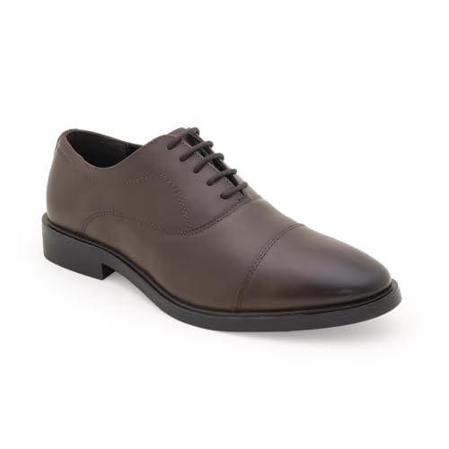 Image of Red Tape Men's Formal Shoes Black Leather Round Toe Lace-Up