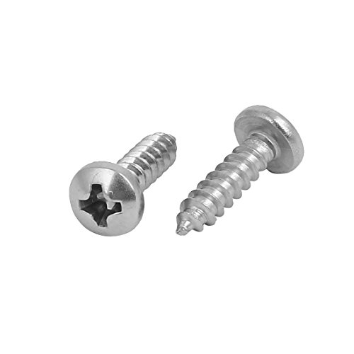 uxcell Tornillos autorroscantes de acero 316 M3.5x13mm 40 unidades miniatura 2