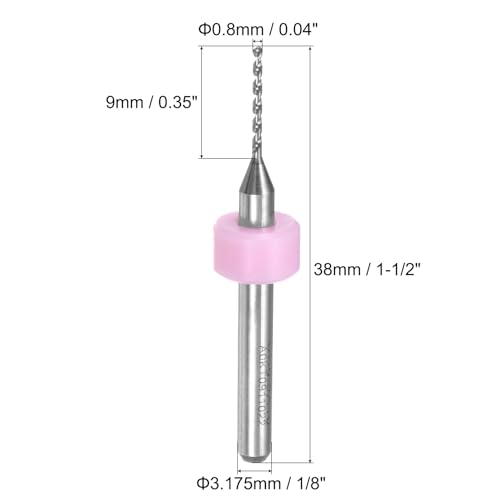 uxcell PCB Drill Bits 0.9mm Tungsten Carbide Rotary Tool Jewelry CNC Engraving Print Circuit Board Micro Drill Bits 1/8 Inch Shank 40 Pcs by uxcell - Used condition - Image 2