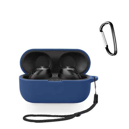 パナソニック(Panasonic)Technics EAH-AZ60M2 用 ケース 全面保護カバー シリコンケース カラビナ付き+ストラップ付き【HUKWIMO】 カラビナ付き 耐衝撃 防水 防塵 装着充電可能 全面保護 キズ防止 Technics EA