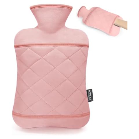 BYXAS Hot Water Bottle with Hand Pocket Cover–2.0L BPA Free PVC Water Bag, Odorless Superior Material Cover