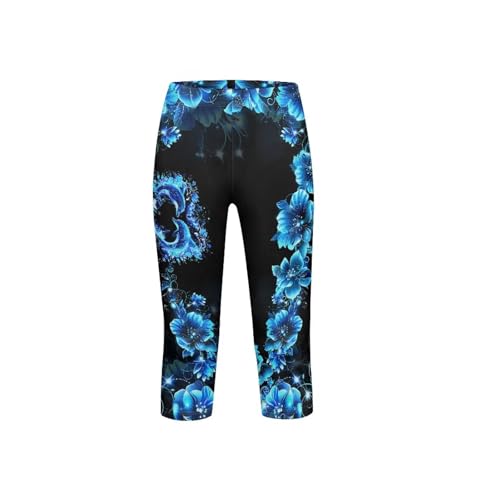 Kids Active Leggings for Girls Yoga Pants with Elastic Waistband Breathable Capri Trousers Athletic Tights Pants4