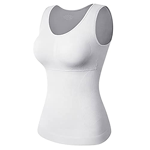 Camiseta Reductora Mujer con Tirantes Anchos - Camiseta Moldeadora Mujer, Camiseta Interior Tirantes Mujer Sin Mangas, Ropa Interior Moldeadora Mujer, Shapeweare