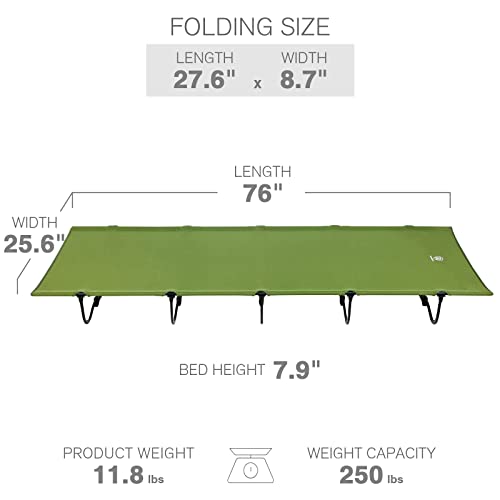 EVER-ADVANCED-Folding-Camping-Cot-for-Adults-Compact-Sleeping-Cots-with-Carry-Bag-Portable-Heavy-Duty-Foldable-Camp-Bed-for-Outdoor-Travel-Green