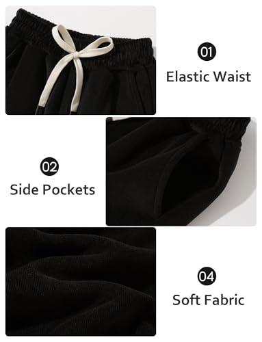 Happy Cherry Boys Fleece Joggers Sweatpants Girls Sherpa Lined Winter Warm Elastic Waist Jogger Pants with Pockets4