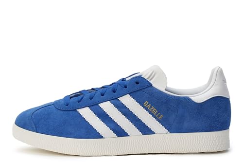 adidas Men's Gazelle Indoor Sneaker, Blue/Cloud White/Core White, Size 10