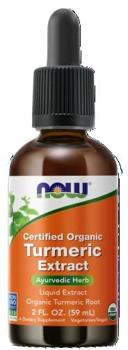 Now Supplements, Certified Organic Turmeric Extract, Ayurvedic Herb, Liquid Extract, Organic Turmeric Root 2 Fluid Ounces (Pack Of 4) #TOP6