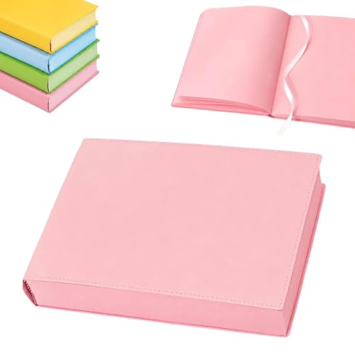 Cahier épaissi A5 720 pages unies | Grand carnet rose à couverture rigide et papier épais