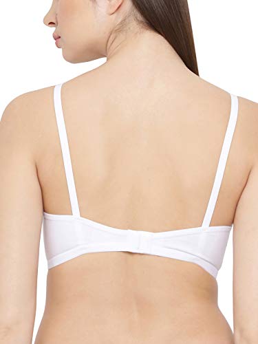 Image of Clovia Women's Cotton Non-Padded Non-Wired Full Cup Bra in White