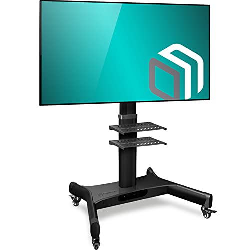 ONKRON Mobile TV Stand TV Cart with Wheels for 32" to 65 Inch LCD LED Flat Screen TV with AV Shelves TS1661