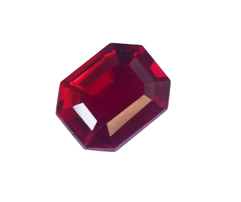 Rubis naturel 12x10mm taille émeraude pour la création de bijoux DIY