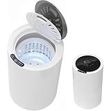 Kwueiit ステンレス製バレル 家庭用機 ミニ 高速 室内乾燥 梅雨 単身出勤 冬物乾燥 ミニ 一人暮らし 省エネ、使いやすい 時間節約 介護 ベビー服、靴下、下着、タオル、ペット用品 プラスチック (プラスチック)