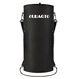 Ouraqto Boat Trash Can 1200D 100% Odor & Leak Resistant Boat Trash Bag Hanging with 6 Clips and 2 Side Pockets Bag Reusable Boat Garbage Can Pontoon Boat Accessories Compatible with 10-13 Gal Garbage