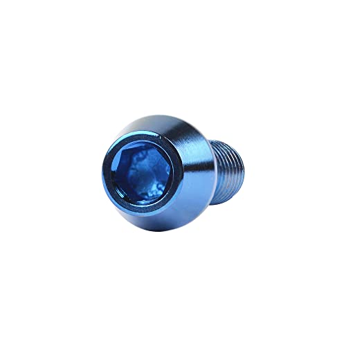 Image of Titanium Ti DIN912 M4 8 10 12 15 20mm Tapered Head Hex Bolts Bicycle Screws Pack of 6 (Blue, M4x12mm)