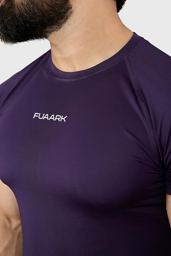 Image of FUAARK Men Solid Round Neck Slim Fit Tshirt