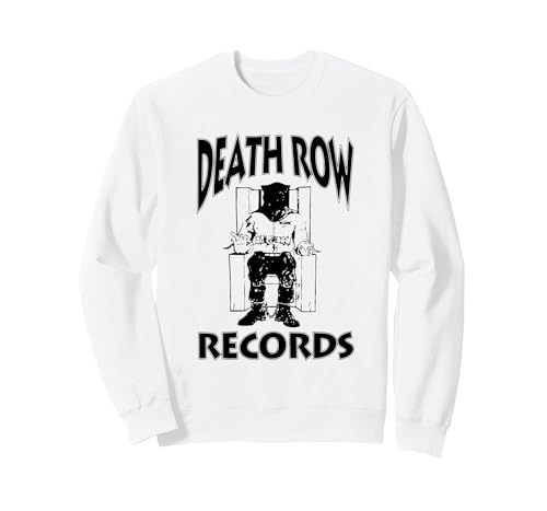 Image of Official Death Row Records Black Logo Sweatshirt, Adult Unisex, White, X-Large