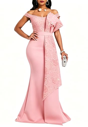 Image of Floor-Length Pearl Sleevelevess A-Line Women's Maxi Dress Long Dress