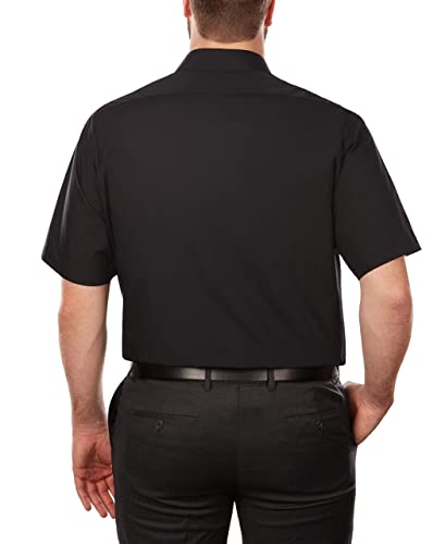 Image of Van Heusen Men's BIG FIT Short Sleeve Dress Shirts Poplin Solid (Big and Tall)