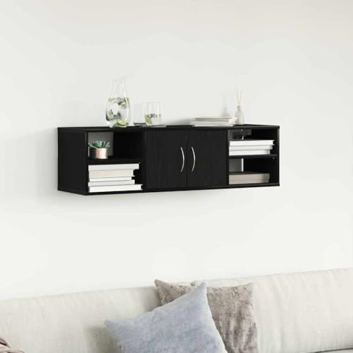 Étagère murale chêne noir pour ranger sans encombrer le sol - 2