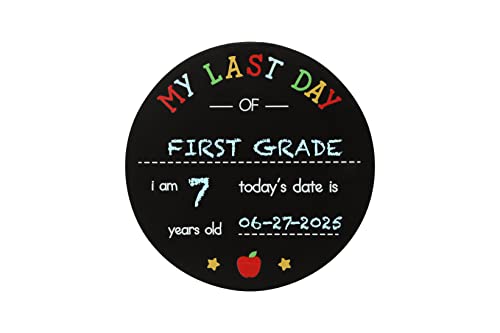 Kate & Milo First And Last Day Of School Photo Sharing Reversible Chalkboard, Kids School Pictures Prop, Celebrate School Memories And Milestones, Round #TOP1
