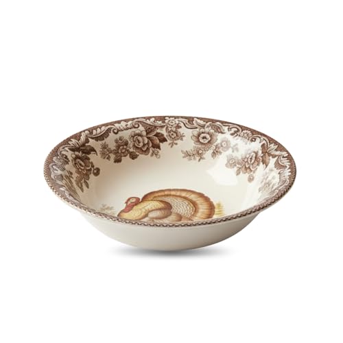 Spode Woodland Ascot Cereal Bowl, Turkey - Brown/White