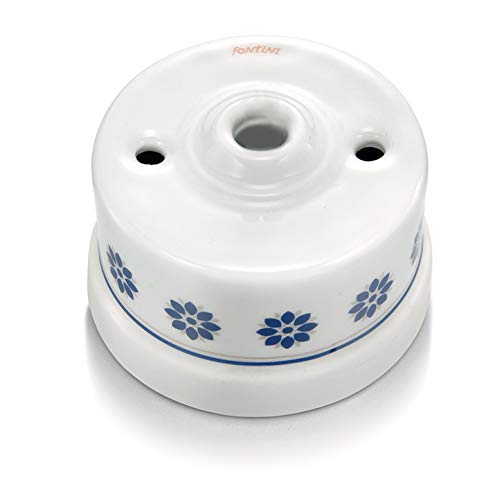 Sortie de câbles en porcelaine Fontini 30927612 pour cacher les fils avec élégance bleue