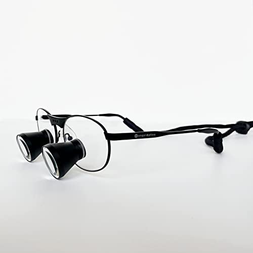 2.5X 3X 3.5X Optional Songzi Optics Titanium Frame TTL Dental Surgical Loupes Customized Wide Field of View (Magnification:3X, Near Pd 66mm)