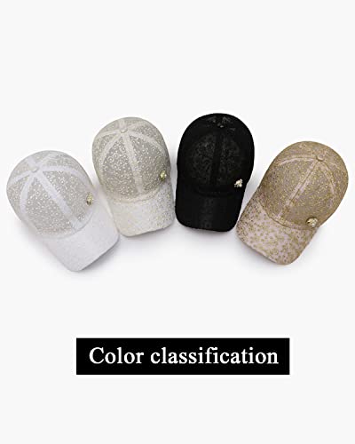 Gorra de béisbol de encaje para mujer miniatura 6