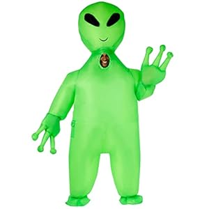 Morph Disfraz inflable de alienígena para adultos, disfraz inflable de alienígena para adultos, disfraces de Halloween para hombres