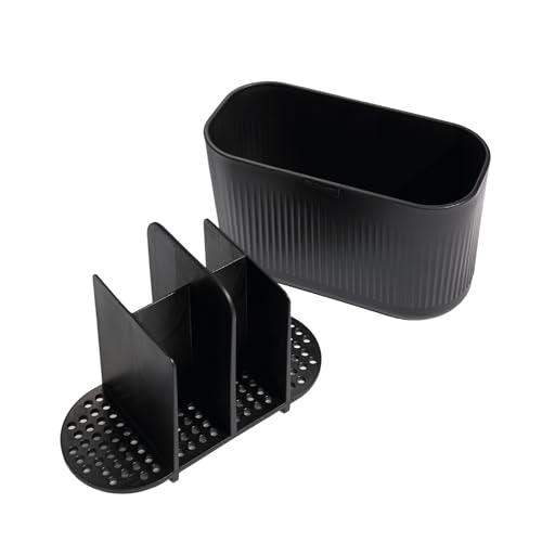 Panier de salle de bain ReBorn noir avec 6 compartiments - 5