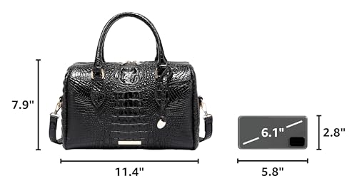 Image of Makcr Joacbv Top-Handle Crocodile Purses For Women Crossbody Leather Bags Trendy Large Capacity Tote with Shoulder Strap