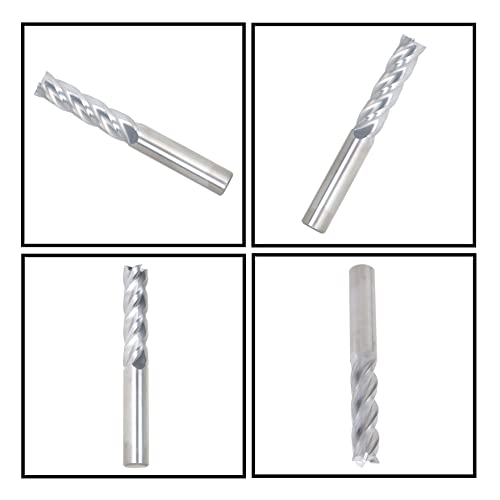 Image of waltyotur 1 /2 Inch 4 Flute Carbide End Mill 2 Inch Cutting Length x 4 Inch Overall Length x 1 /2 Inch Shank Diameter for Aluminum Cutting Non Ferrous Metal Up Cutting 1 Pcs