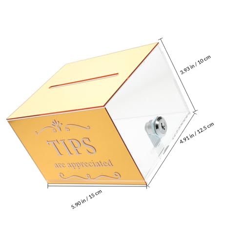 Boîte de Dons Acrylique de qualité supérieure avec finitions Or - 3