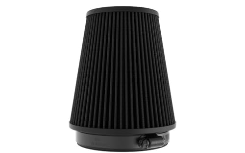 K&N Dryflow Lifetime Universal Clamp-On Air Filter: Dry Synthetic, Washable, Oil-Free: Flange Diameter: 5 In, Filter Height: 7 In, Flange Length: 1 In, Type: Dry Synthetic, RU-3135HBK