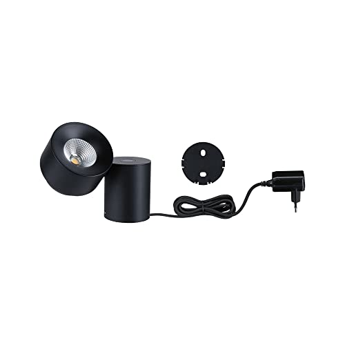Paulmann 79776 LED Tischleuchte Puric Pane 3-Step-Dim incl. 1x3 Watt dimmbar Tischlampe Schwarz Metall, Kunststoff 2700 K