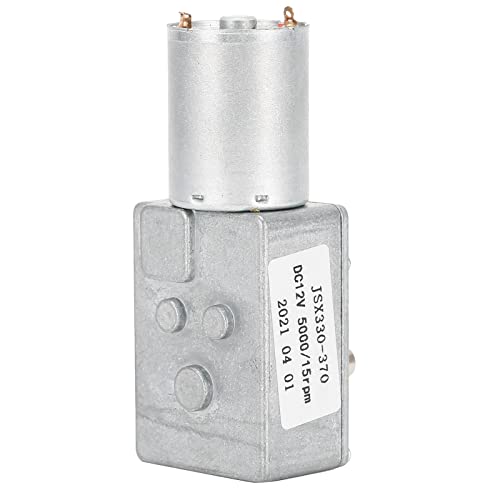 ANKROYU Worm Gear Motor, Self Locking DC12V Gear Motor, 15RPM Worm Gear Motor, Electric Micro Speed Reduction Geared Motor for Window Openers, Door Openers