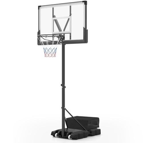 COSTWAY Basketballkorb Outdoor, Basketballständer 125-305 cm...