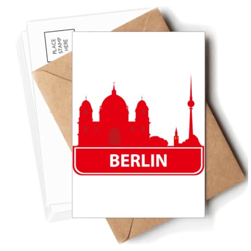 Berlín Alemania - Tarjetas postales con diseño de monumento rojo