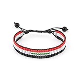 Iraq Flag Bracelet – Handmade Beaded Jewelry | Adjustable & Durable