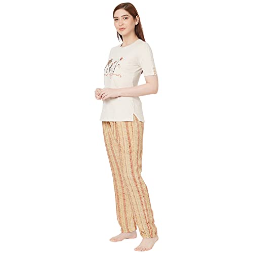 Image of Sweet Dreams Women's Cotton Printed Night Suit Set