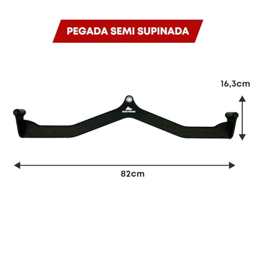 Rino Force - Kit 5 Puxadores Anatômicos Emborrachados Profissionais para Musculação
