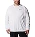 Columbia Mens PFG Terminal Tackle Long Sleeve Fishing Hoodie, White/Nightshade Logo, X-Large