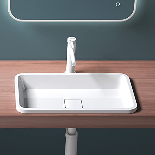 Mai-Mai-Lavabo-sobre-Encimera-Rectangular-Blanco-Lavabo-de-Bano-53X33X105cm-Lavabo-de-Mano-con-Tapa-de-Desague-Col104