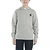 Carhartt – Sudadera con capucha y manga larga para niño, gris jaspeado, talla L (14/16)