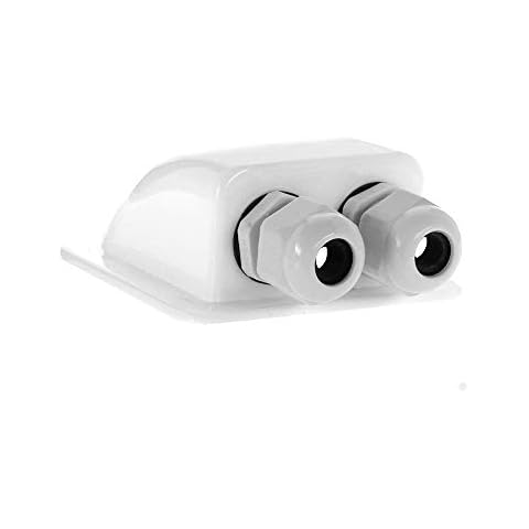 Offgridtec© Roof Guide 2-Way White for Cable Outer Diameter 3-12 mm for Motorhome Caravan Boat Solar Cable Grommet ABS Cover