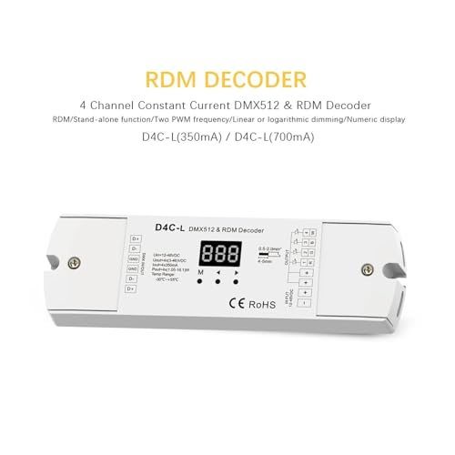 Décodeur DMX512 à courant constant D4C-L, gestion fine PWM RGBW - 4
