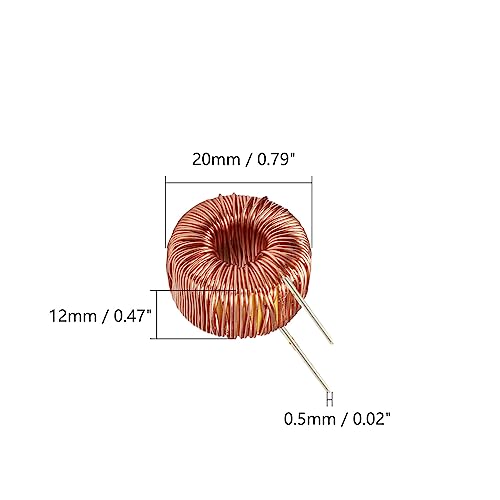 Aicosineg 5Pcs Vertical Toroid Magnetic Inductor Monolayer Wire Wind Wound Inductance Coil 1Mh 3A Industrial Electrical Coils Toroid Cores Common Mode Inductors Wire Wind Wound Coil #TOP2