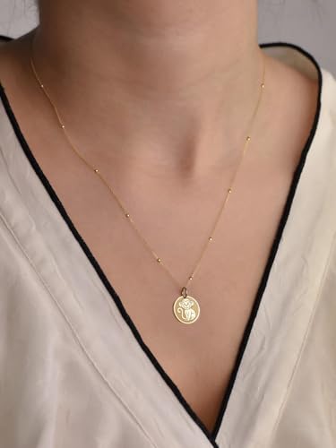 Collar de plata de ley 925 del mono con baño de oro y cadena de 45 cm 3